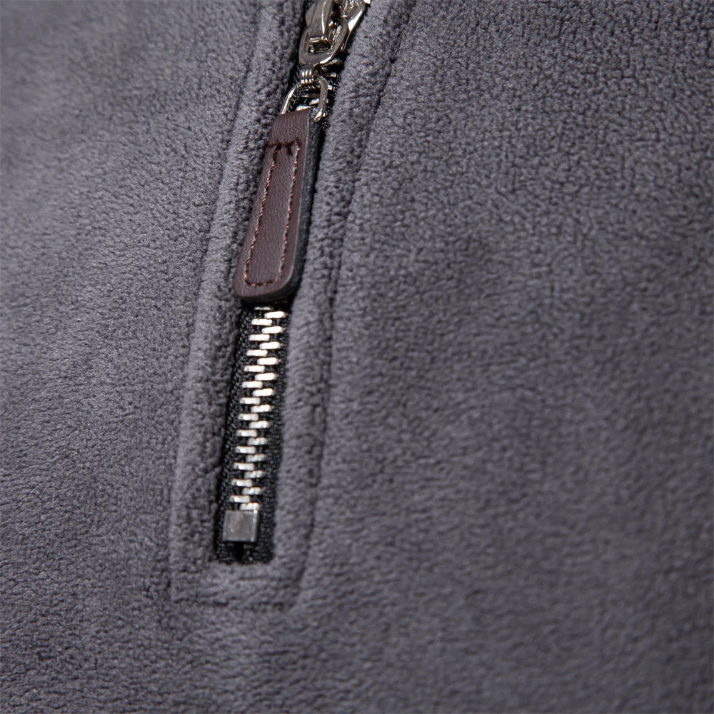 Men’s Fleece Zip Pullover Jacket – Thick Warm Soft Shell, Premium Winter Wear