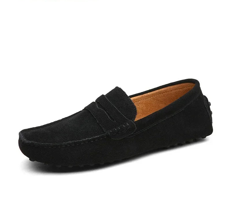 Navy Suede Loafers – Old Money Elegance