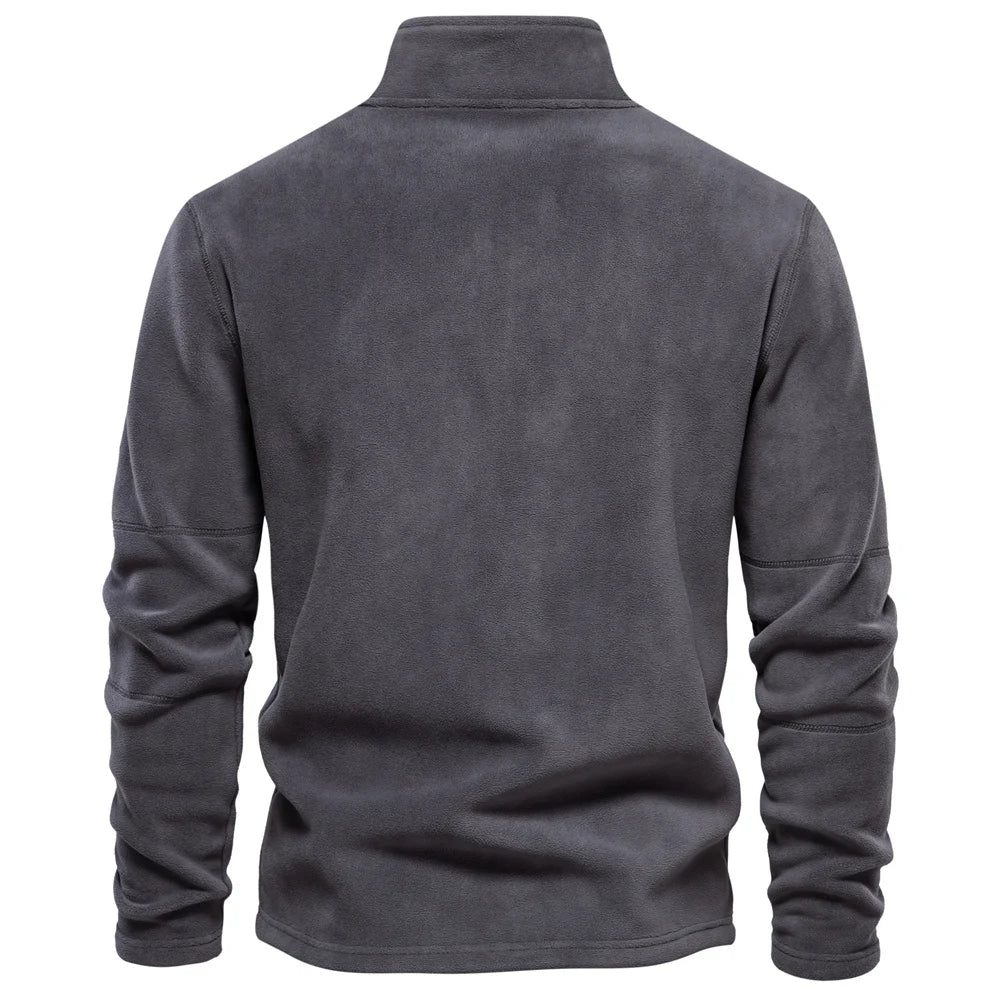 Men’s Fleece Zip Pullover Jacket – Thick Warm Soft Shell, Premium Winter Wear