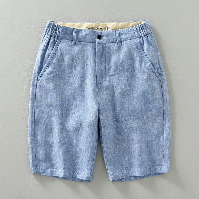 Simple Breathable 100% Linen Shorts - Clothing Straight Summer Pants