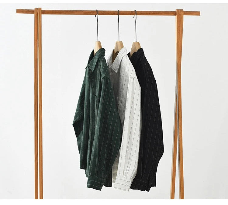 Striped 100% Linen Shirt – Modern Sophistication, Classic Comfort