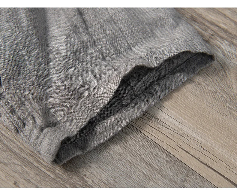 Vintage Men's lightweight short-sleeved 100% linen shirt