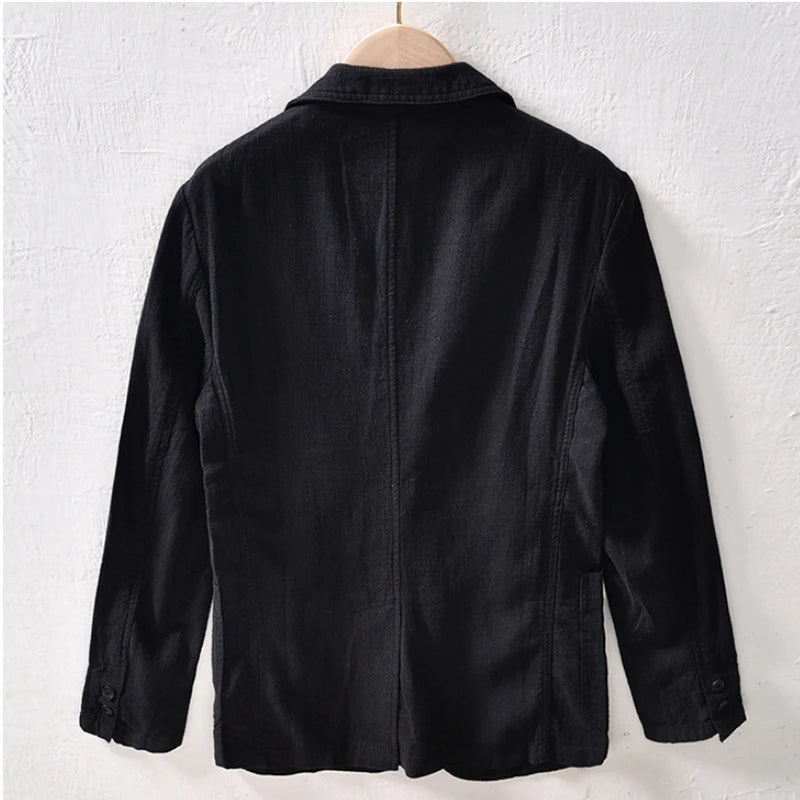 Blazer da uomo in lino e cotone – Stile casual vintage