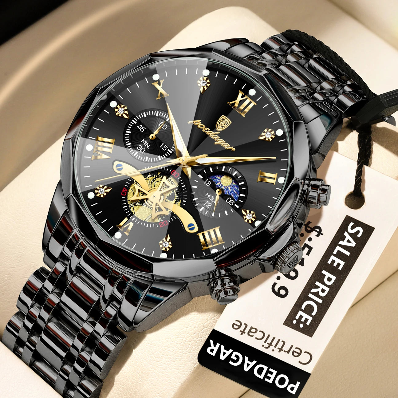 Luxury Men Watch Top Original Waterproof Luminous Chronograph