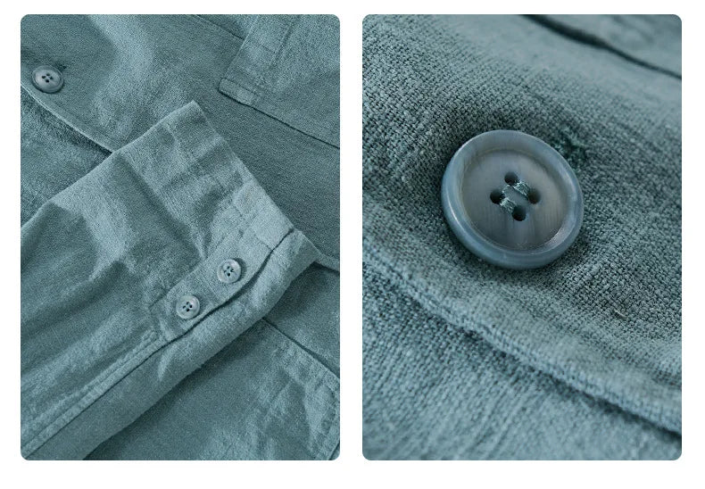 Giacca blazer casual in lino da uomo – Stile streetwear leggero e ampio