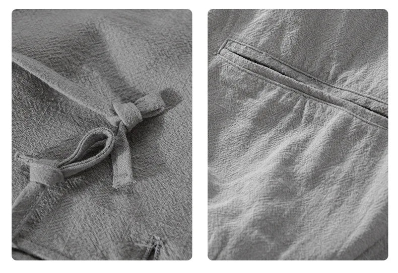 Giacca con cappuccio in lino da uomo – Leggera, casual e confortevole