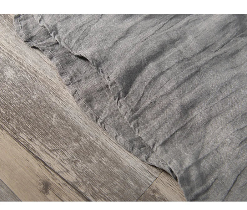 Vintage Men's lightweight short-sleeved 100% linen shirt