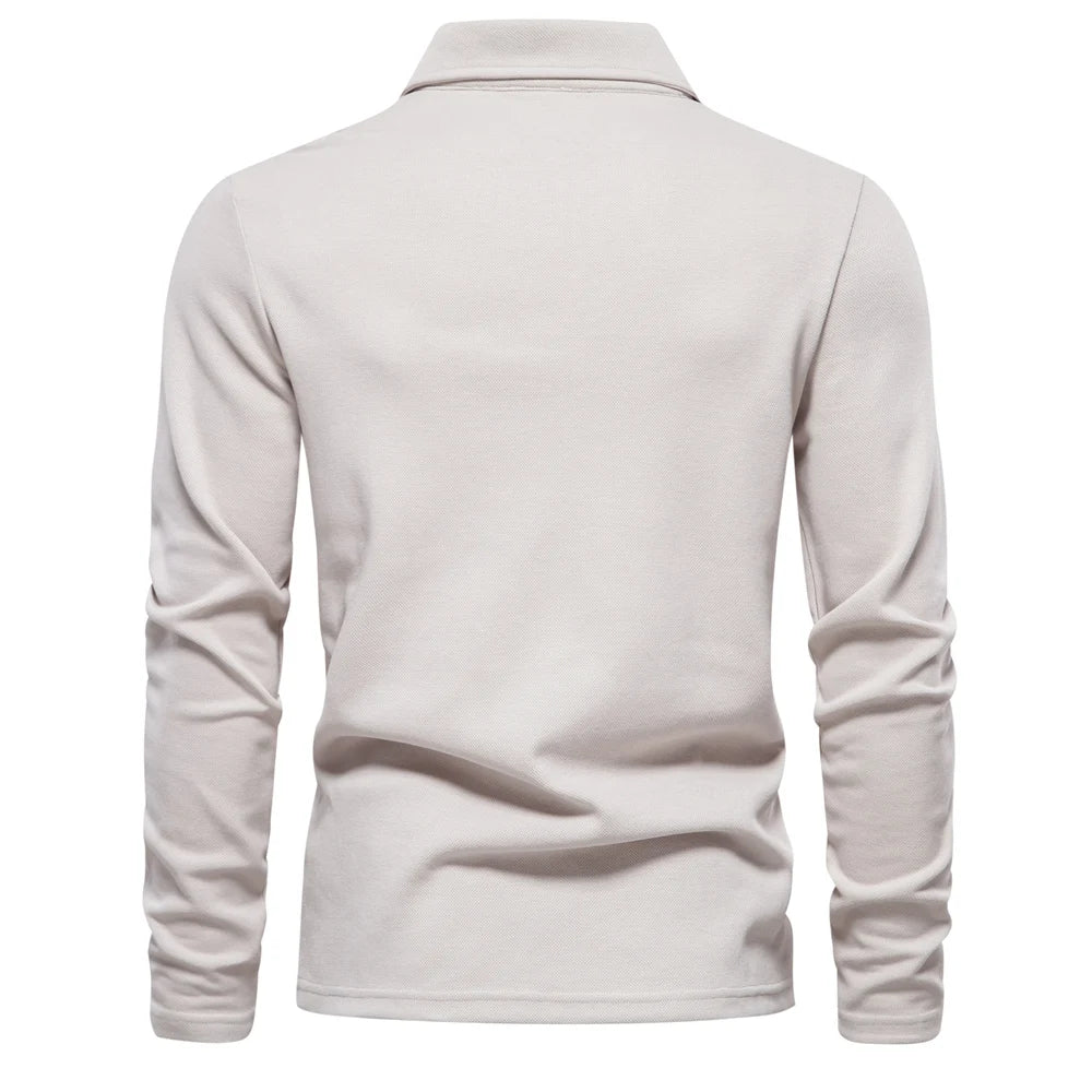 Embroidery Polo Shirt for Men Fashion Neck Turn Down Collar Social Polo Shirts Luxury Golf Shirt