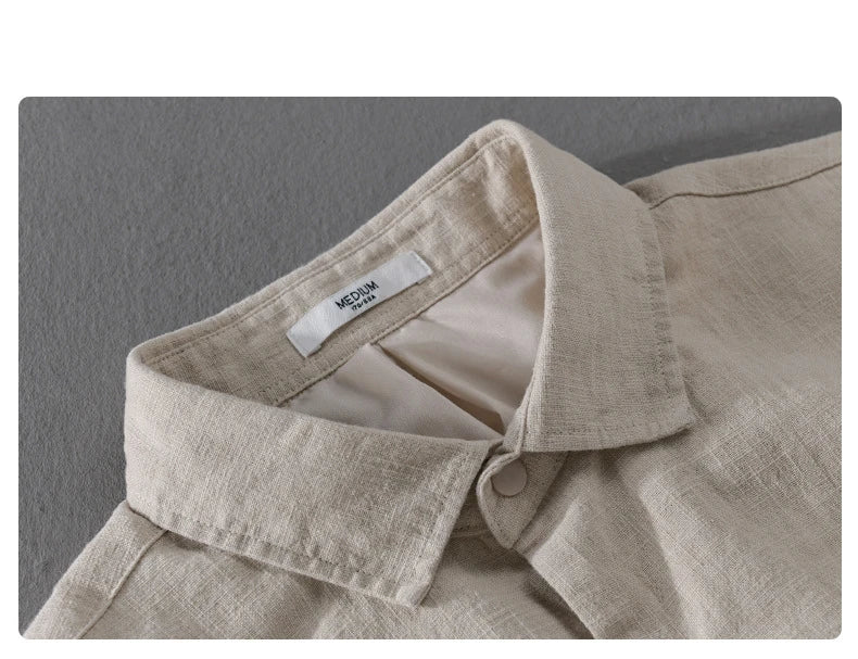 Giacca casual da uomo in cotone e lino – Capospalla leggero per primavera e autunno