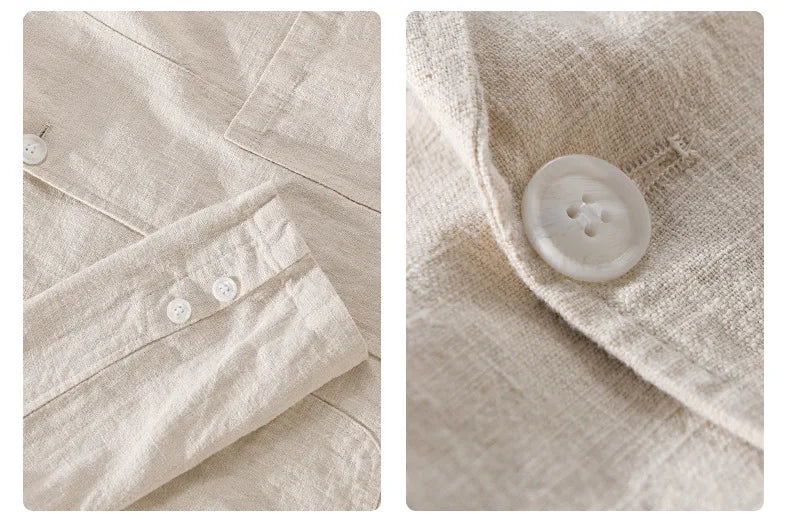 Giacca blazer casual in lino da uomo – Stile streetwear leggero e ampio